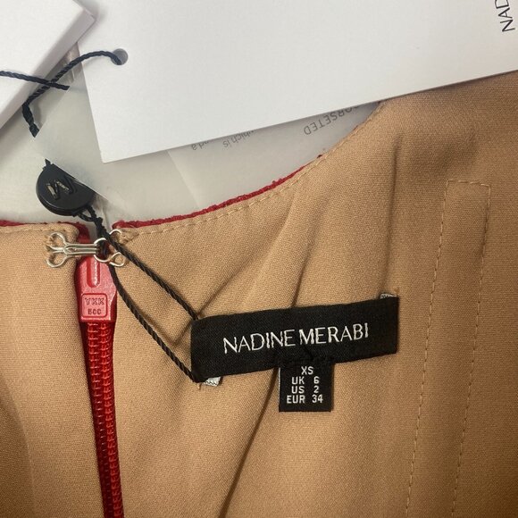Nadine Merabi Miranda Red Dress XS NWT - Picture 13 of 14